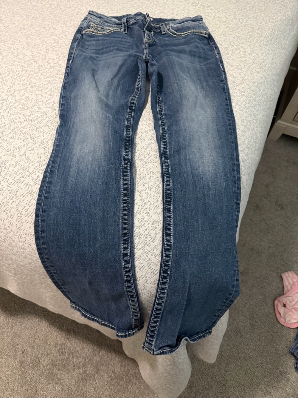 Vigoss Women's Medium Blue Washed Boyfriend Jeans
